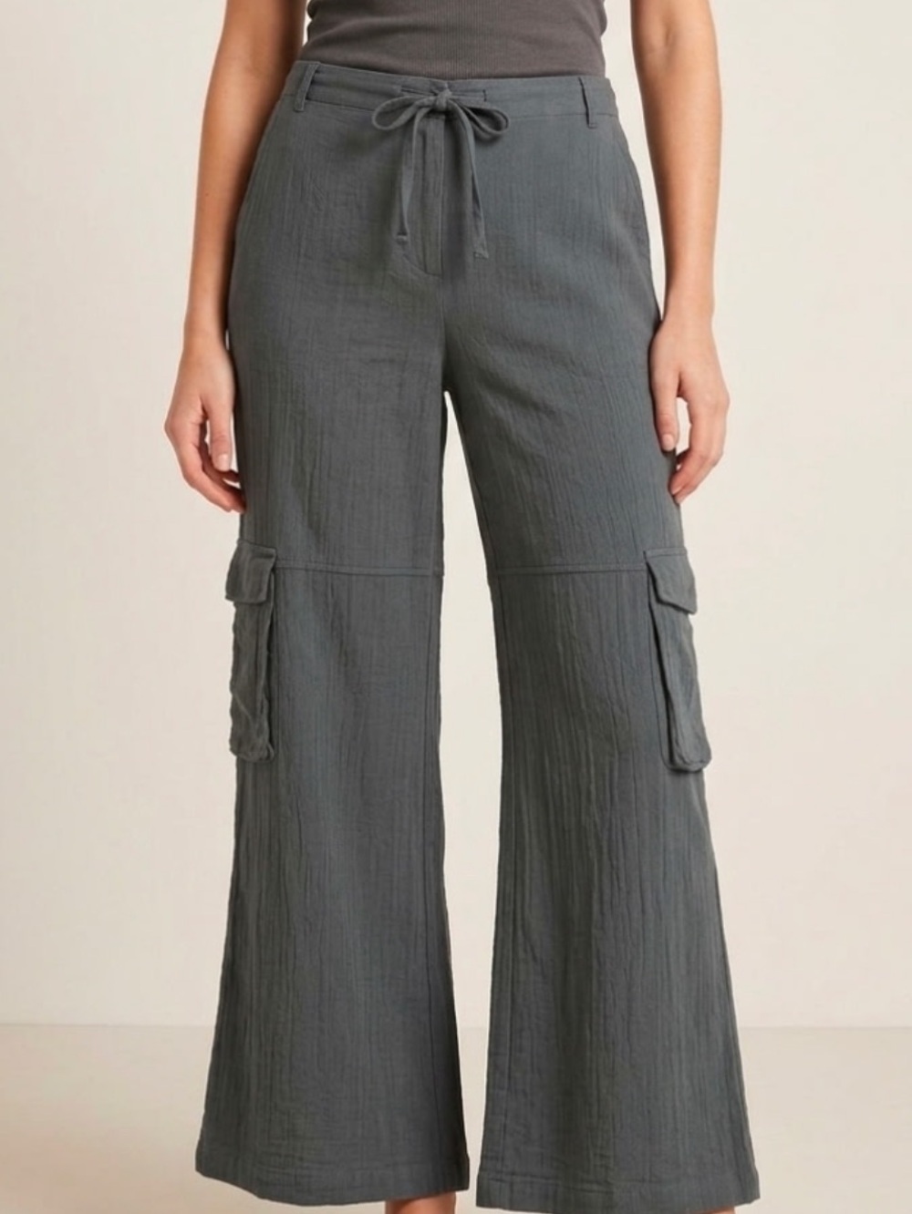 Passport Slate Blue Straight Leg Cargo Pants
